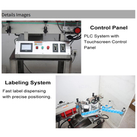 HZPK TRLM-120A Machine d'étiquetage automatique de table pour bouteilles rondes en verre, plastique, cosmétiques, eau, boissons, miel, rouleaux d'étiquettes