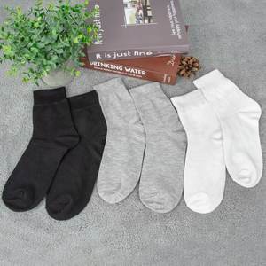 Chaussettes de sport chaussettes en pur coton pour hommes grande taille couleur unie décontracté bureau affaires longues chaussettes respirantes douces pour hommes - Product Image 5
