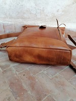 Sac à dos marocain Fait main unisexe Boho cuir Cuir marron