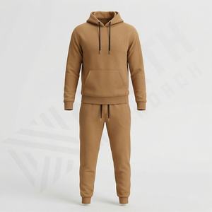 Conjunto de Sudadera con Capucha y Pantalones Deportivos Unisex con Lavado Ácido, Traje de Dos Piezas para Hombre, Sudadera con Cierre y Diseño Desgastado Vintage, Chándal Holgado para Gimnasio y Deportes - Product Image 1