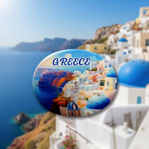 Ceramic Custom Designed Magnetic <b>Stickers</b> with Mediterranean Shape Design Handmade - Product Image 3