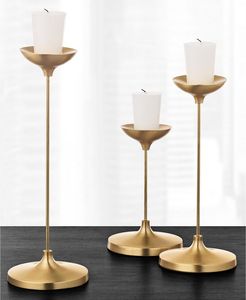Set of 3 Brass Candle Holder with Elegant Classic Design and Gold Finished Ideal for Home Decoration - Product Image 2