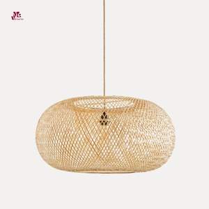 Hot Items <b>LED</b> Bamboo Rattan Pendant <b>Light</b> with Natural Bamboo Shade for Home Office Kitchen & Hotel <b>Decoration</b> - Product Image 1