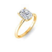 Anillo de Compromiso y Boda con Diamante Cultivado en Laboratorio de Corte Ovalado de 1.5 Quilates, Oro Blanco/Amarillo/Rosa de 14K/18K, Certificado IGI, Joyería Fina