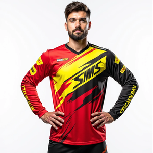 Jersey de Carreras para Hombre, Motocross, Ajuste Personalizado, Transpirable y Resistente al Viento, Diseño Sublimado para Competiciones Profesionales de MX - Product Image 3