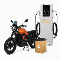 Moto électrique à charge super rapide pour la livraison et le passager72V & 60V Options de tension Taxi 200KM longue portée