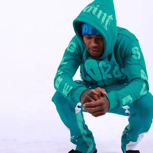 Costumes de survêtement pour hommes à impression bouffante évasée avec logo personnalisé survêtements courts avec fonction de maternité pour l'hiver - Product Image 2