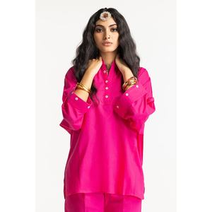 Camisa y Pantalón Casual con Adornos Teñidos Dobby KST-43324 para Primavera/Verano con Mangas Tres Cuartos - Product Image 5