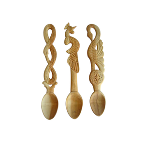 Juego de Cucharas de Madera CNC para Miel, Utensilios de Cocina y Camping, Hechas a Mano en India, Ecológicas, con Pulido Espejo - Product Image 5