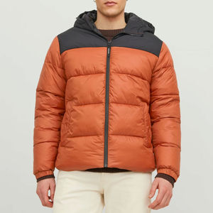 Chaqueta Acolchada Personalizada de Alta Calidad para Hombre, Chaqueta Informal de Invierno de Lona con Logotipo Personalizado, Bolsillos, Servicio OEM Disponible - Product Image 2