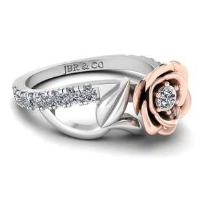 Anillo de compromiso de diseño de flores de Plata de Ley 925 con diamante redondo de moda para mujer Anillo de promesa de lujo al precio más bajo - Product Image 4