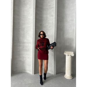 Jupe mi-longue unie kaki TOPSHOW pour femme, 100 % polyester, lot en gros pour détaillants - Product Image 3