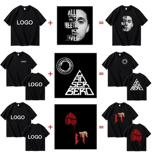 เสื้อยืดผ้าฝ้ายพิมพ์ลายสำหรับผู้ชายผู้หญิงเสื้อผ้าแฟชั่นแขนสั้นขนาดใหญ่ผ้าถักป้ายไซส์ตามสั่ง - Product Image 2