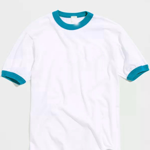 Sublimation <b>Polyester</b> Ringer <b>Shirt</b> Wholesale Blank Contrast Trim Tee Bulk <b>T</b> <b>Shirt</b> - Product Image 6