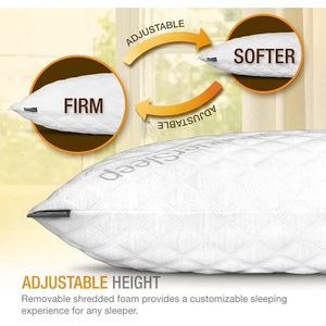 Confezione da 2 Cuscini Queen Size Premium Regolabili in Memory Foam Sminuzzato - Collezione Casa e Hotel - MB000188 - Product Image 5
