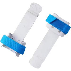 2025 cuero de vaca personalizado levantamiento de pesas gimnasia empuñadura de mano ajustable gancho y bucle empuñaduras de barra alta gimnasia pull up entrenamiento - Product Image 1