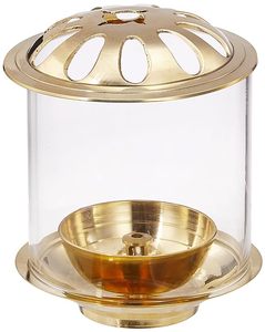 Calidad Superior Latón chapado en oro Bakhoor Oud Quemador Tuerca Servidor Base de vidrio Soporte de diseñador Servin Metal Religioso Navidad Amor - Product Image 1
