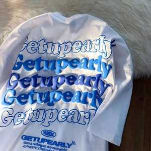 T-shirt imprimé bouffant Streetwear pour hommes personnalisé OEM d'usine T-shirt surdimensionné en coton Chemise à logo en relief 3D - Product Image 2