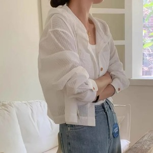 Camisas CON CAPUCHA DE VERANO informales de alta calidad, camisa elegante de manga larga con cuello vuelto, Camisas de mujer al por mayor de algodón 100% - Product Image 3