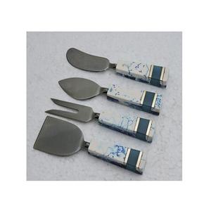 Ensemble de couverts en acier inoxydable avec manche en résine, qualité supérieure, taille personnalisée, ensemble de couverts pour un usage domestique - Product Image 1