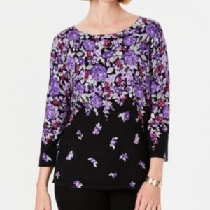 Maglione Nero da Donna Karen Scott a Maniche 3/4, Stile Casual per la Stagione Autunnale, Taglia Piccola - Product Image 1