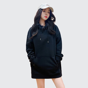 Sudaderas con Capucha de Invierno para Mujer, Estampadas con Serigrafía de Logotipo Personalizado, Estilo Coreano, Holgadas, de Algodón/Poliéster - Product Image 2