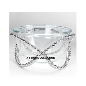 Ensemble de 2 bols de décoration de table de couleur blanche à l'extérieur de forme ronde haut de gamme pour plat de nourriture à manger à des fins de service - Product Image 4