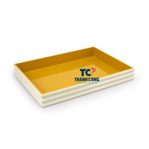 ถาดเคลือบแล็กเกอร์ทำมือมีผิวมันวาวตามประเพณีของช่างฝีมือจากถาดตกแต่งแบบเวียดนาม - Product Image 1