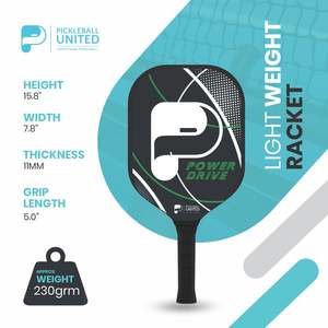 Pickleball United Powerdrive <b>Paddle</b> Lightweight Green Durable Precision <b>Control</b> for Training Entertainment Honeycomb Core - Product Image 4