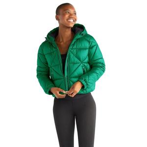 Meilleure qualité Nouveau design Tissu respirant Veste matelassée à capuche pour femme Noir - Product Image 3