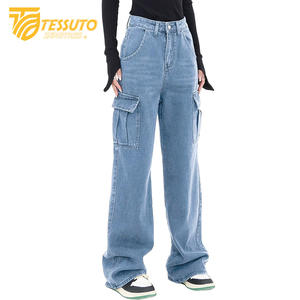 Pantalones cargo de talle alto para mujer Vaqueros elegantes de talle alto - Product Image 3