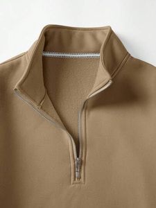 Sudadera sólida con media cremallera a precio directo de fábrica para hombre, sudadera informal de manga larga para hombre - Product Image 3