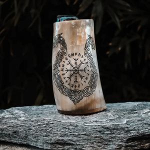 ARTISAN CRAFT taza de cuerno hecha a mano auténtica para beber estilo vikingo, utensilios de Bar rústicos y decoración del hogar de inspiración Medieval - Product Image 5