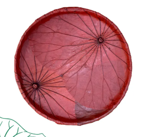 Bandeja de almacenamiento de hojas de loto ecológica hecha a mano, organizador natural de Vietnam - Product Image 5