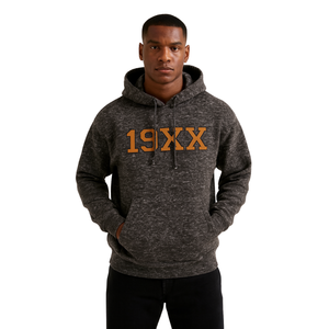 Felpa ricamata alfa APA con cappuccio color carbone greco di confraternita anno di fondazione 190X divino nove HBCU abbigliamento personalizzato - Product Image 1