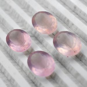 Piedra preciosa de cuarzo rosa natural genuina de alta calidad OEM mayorista indio precios a granel corte facetado ovalado para la fabricación de joyas - Product Image 2