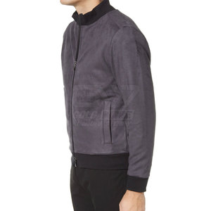 Chaqueta bomber de hombre con logotipo propio de diseño de servicio OEM, chaqueta bomber de moda de alta calidad para hombre - Product Image 4