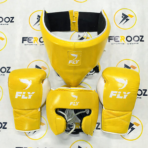 Latest Design All Color & Sizes Available FLY Purple White Customized Boxing Sparring Set For Training High Quality Real Leather - Product Image 3