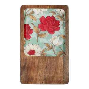 Nouveauté Plateau de service en bois d'acacia avec poignées Ensembles de vaisselle très vendus Plats et assiettes Bols Plateaux de qualité supérieure - Product Image 1