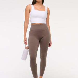 Custom Logo <b>Women</b> High Waist Tummy Control Yoga <b>Leggings</b> Girls Outwork Gym Training Yoga Pants Solid Pockets Sports Pants - Product Image 3