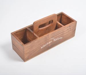 Artisanat en bois bas quantité minimale de commande fait à la main classique en bois d'acacia brun porte-couverts fabricant grossiste exportateur - Product Image 4