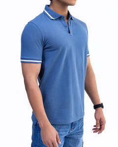 Camisa Polo de algodón para hombre para golf y ropa al aire libre Camisa Polo de algodón para hombre Aspecto informal de negocios Diseño personalizado Suministro de fábrica - Product Image 2