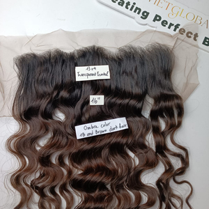 Encaje transparente Frontal Onda natural Color degradado de alta calidad para cabello de mujer negra Cabello vietnamita sin procesar - Product Image 2