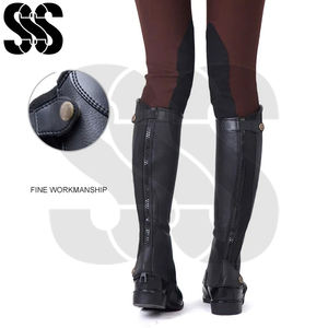 Servicio OEM ODM, Medias Polainas de Cuero Duraderas y Ligeras para Montar a Caballo, Calidad Premium, Precio Competitivo, Colores Personalizables - Product Image 3