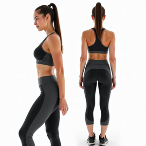Conjunto Deportivo Sin Costuras para Mujer con Sujetador Deportivo y Leggings para Otoño Invierno, Ofrece un Ajuste Transpirable y Cómodo - Product Image 2