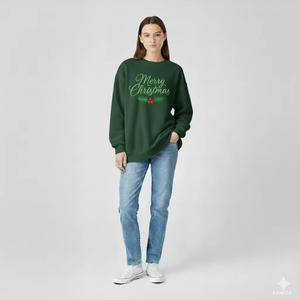 Sudadera Holgada con Cuello Alto Estampada para Mujer, Invierno, Otoño, Cálida, de Algodón y Felpa, Informal, con Lentejuelas y Emblema - Product Image 1