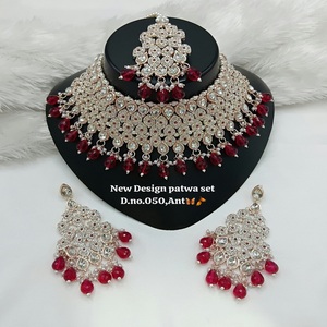 Best Deal 2025 Trending Fancy Collection Gold Plated <b>Kundan</b> & Pearl with Rani Color Stone Necklace Set For Women Wear <b>Jewelry</b> - Product Image 2