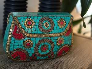 Bolsa de mensajero ligera ecológica de resina de mármol bohemio 2025, embrague de noche impermeable, cadenas de perlas, cierre de cremallera para - Product Image 2