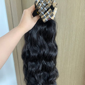 100g Tape Ins Raw Curly Super Wave Vietnamese <b>Kinky</b> Straight 100% Remy Human <b>Hair</b> Non-chemical <b>Extensions</b> - Product Image 1