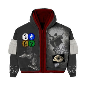 Sudadera con Capucha Personalizada para Hombre, Ligera, de Invierno, Informal, 350g, 100% Algodón, de Alta Calidad, Ecológica, con Impresión Personalizada OEM - Product Image 5